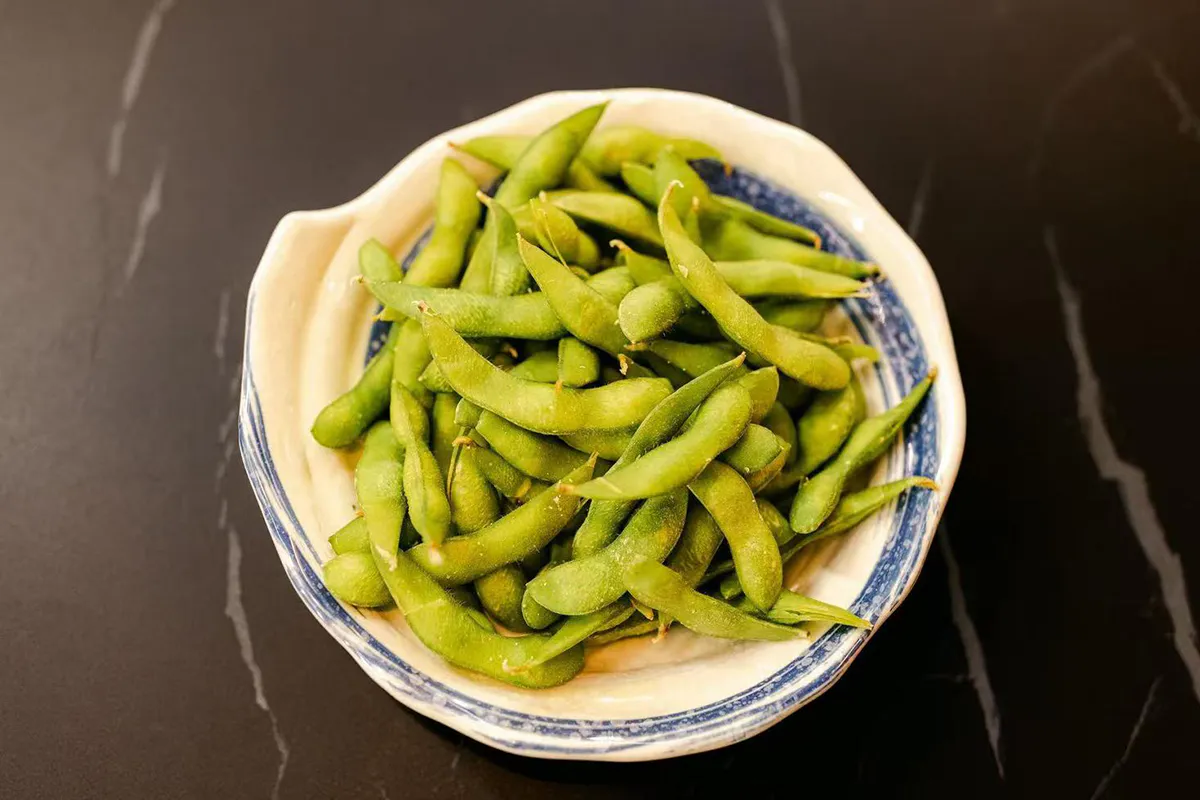 Edamame at Oishii Express, a Japanese Restaurant in Oklahoma City